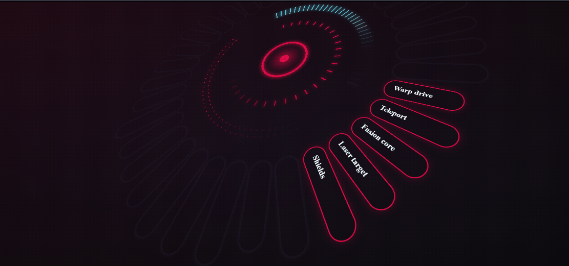 CSS Circle Menus - Warp Drive! A pure CSS 3D Radial Menu