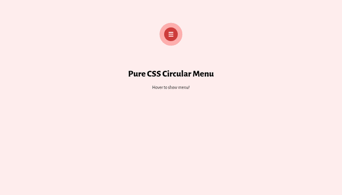 CSS Circle Menus - Circular Menu