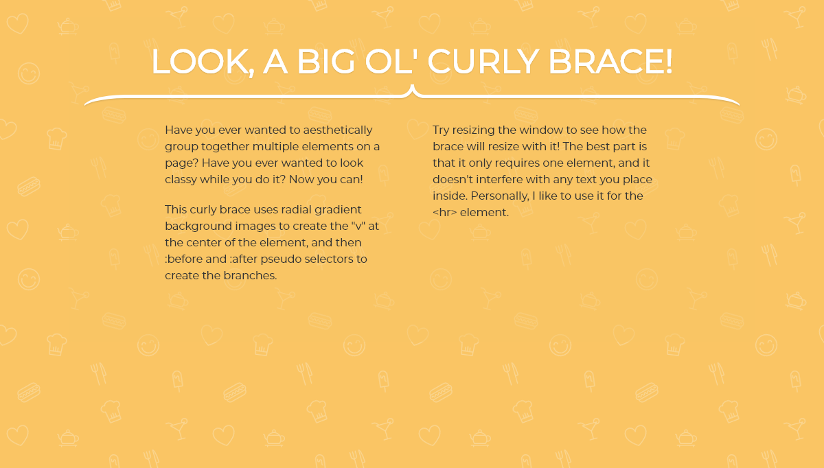 CSS Dividers - Single-Element Curly Brace
