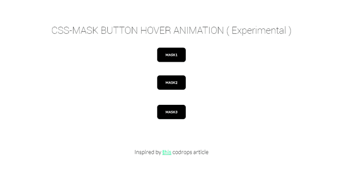 CSS Buttons - CSS-Mask Button Hover Animation