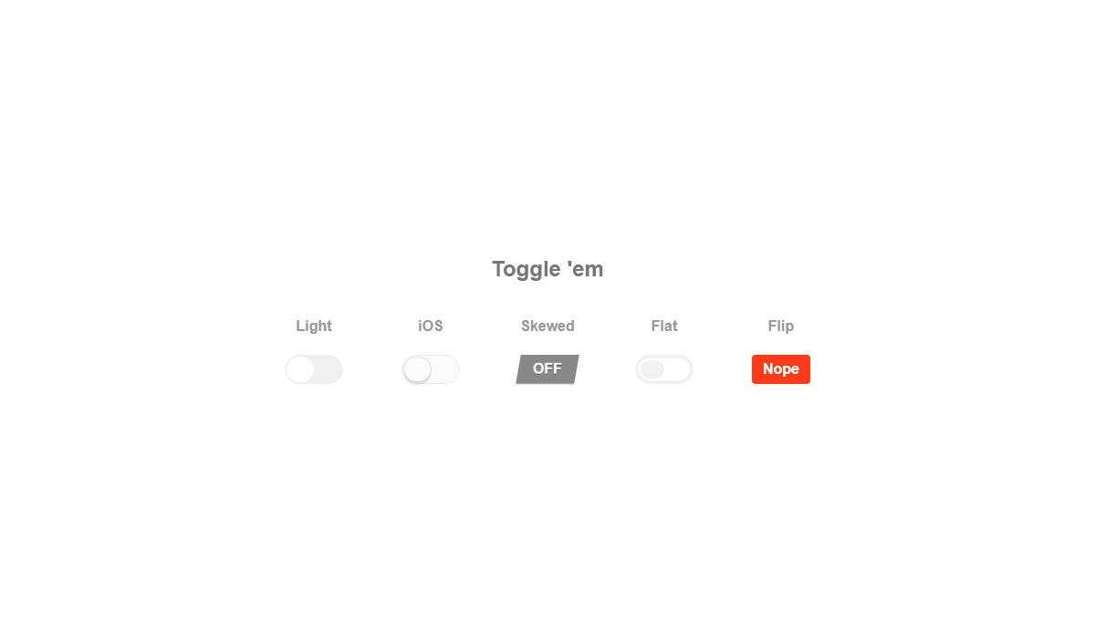 Checkboxes CSS - Pure CSS toggle buttons