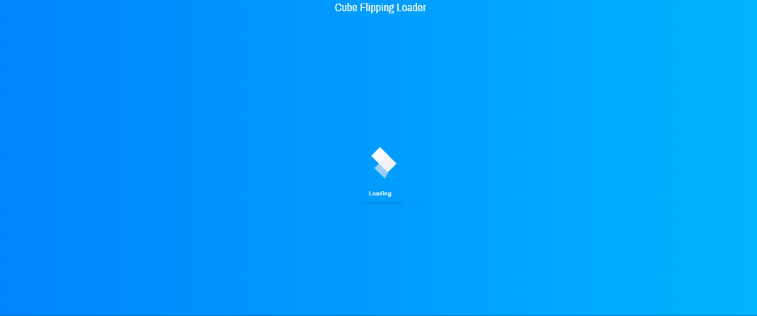 CSS Cubes - Cube Flipping Loader