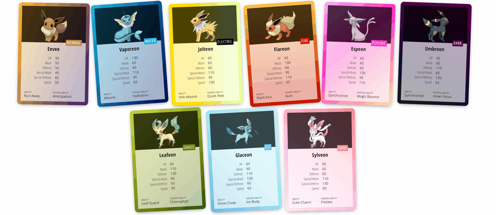 CSS Cards - Pokemon Figures