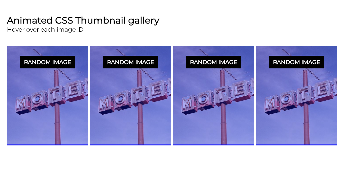 CSS Thumbnails - Animated CSS thumbnail gallery