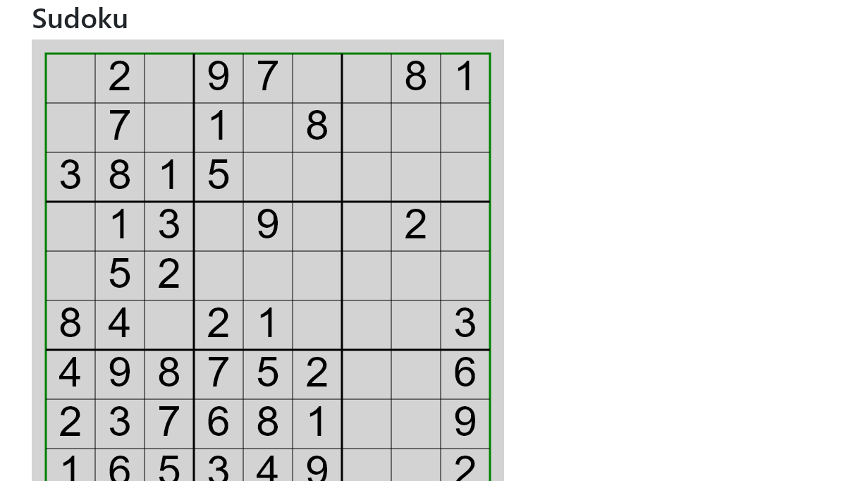JavaScript Sudoku Games - Sudoku