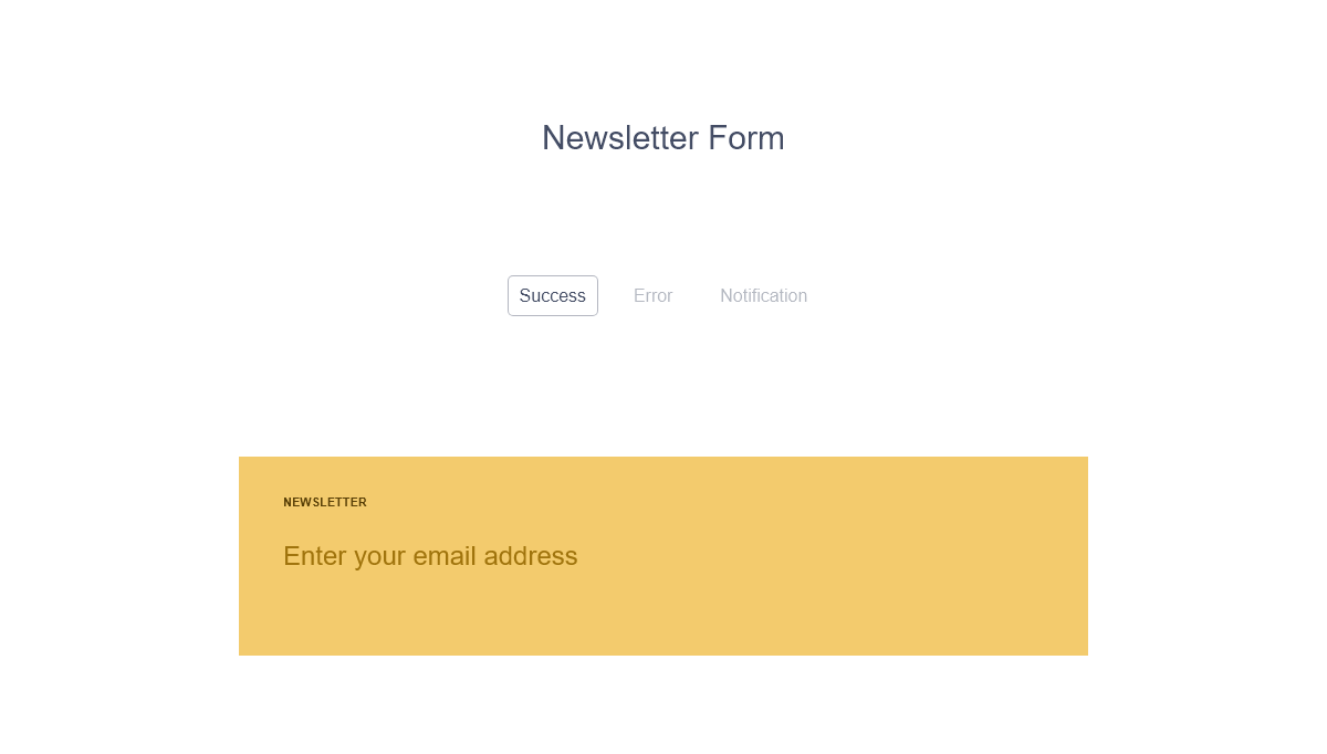 jQuery Forms - Newsletter Form