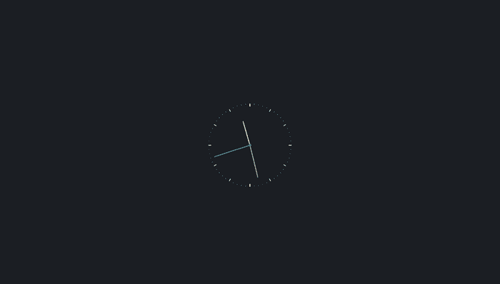 CSS Clocks - Minimalist Clock, Pure CSS with current time