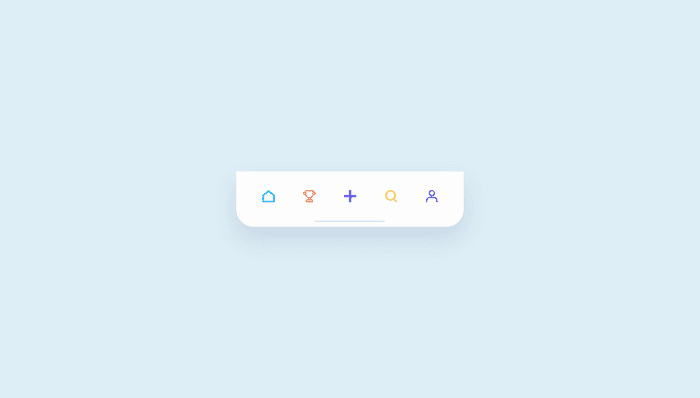 CSS Tab Bars - Navbar UI Interaction