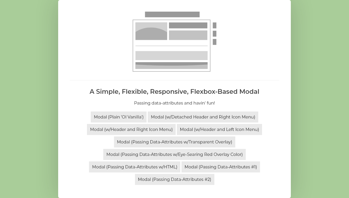 CSS Modal Windows - Simple, flexible, and responsive flexbox-based modal