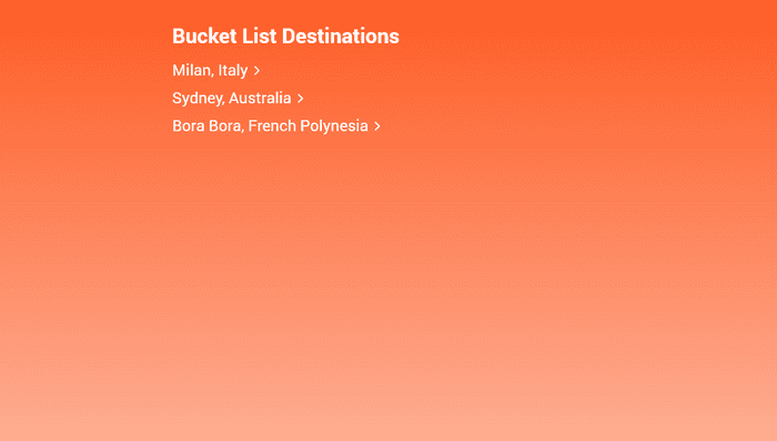 HTML <details> & <summary> with CSS - Bucket List Destinations <details> CSS