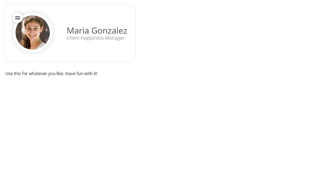 jQuery Cards - UI: Profile Card [CSS3, jQuery]