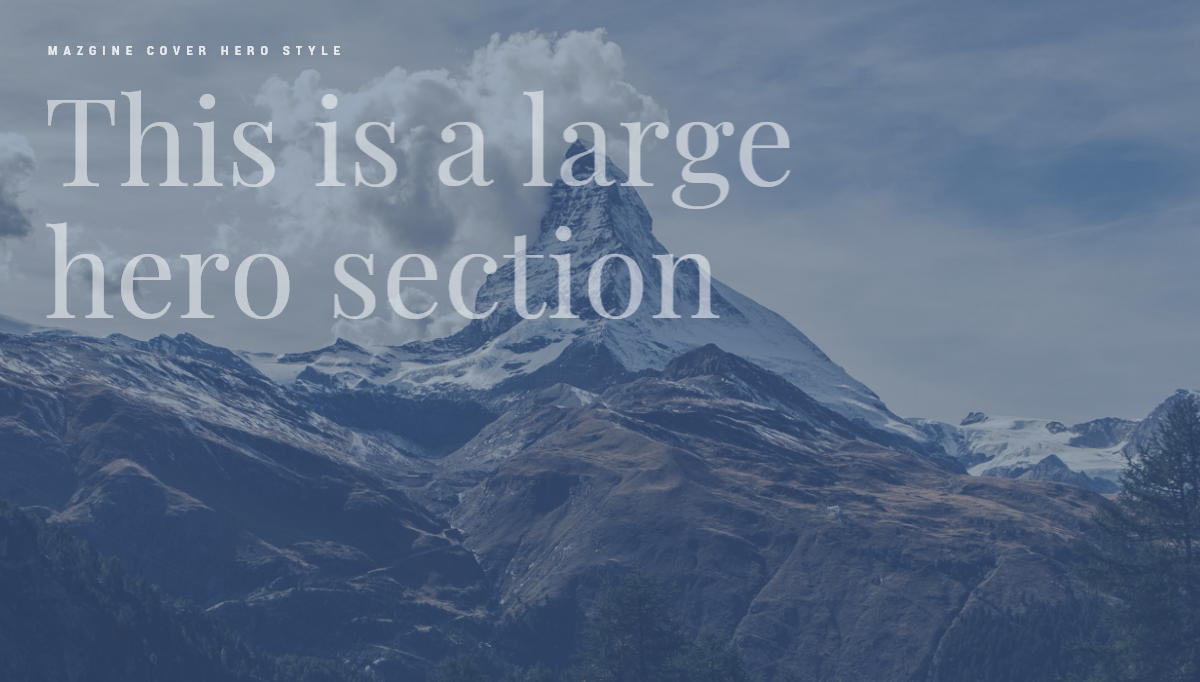 CSS Magazine Layouts - Hero effect–Magazine