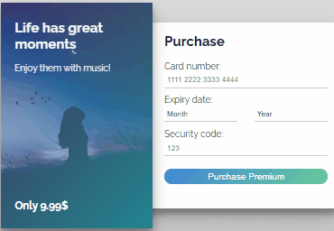 CSS Checkout Forms - Credit Card Checkout Form