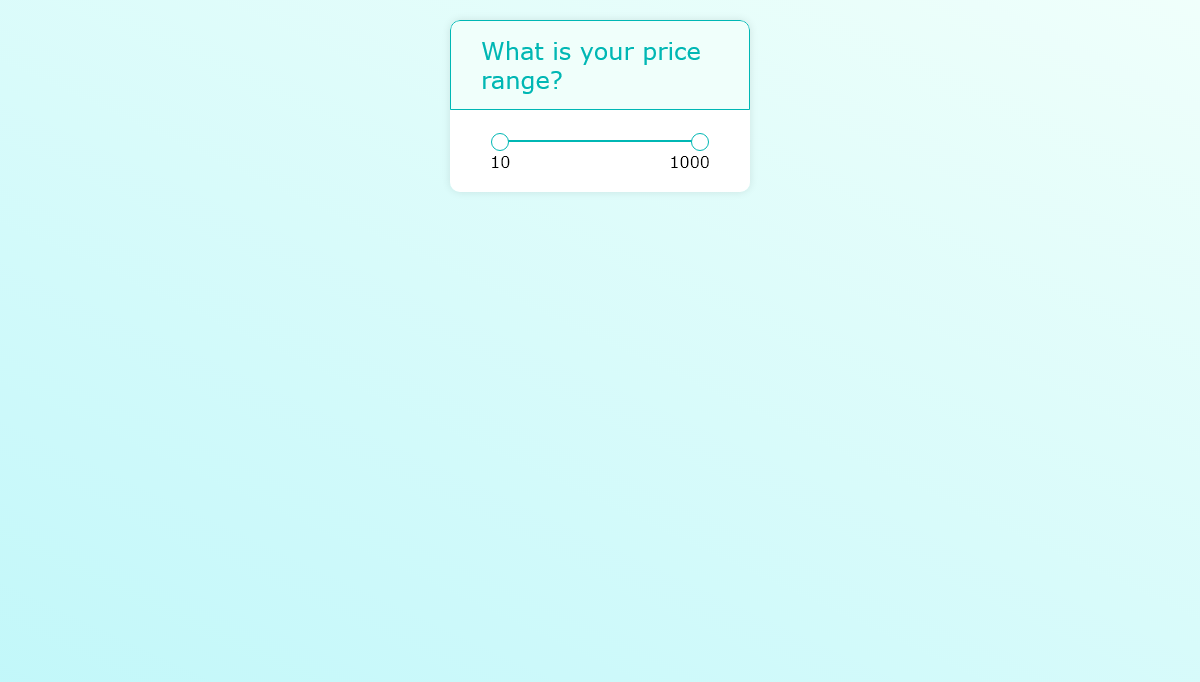 JavaScript Range Sliders - Price Range Input