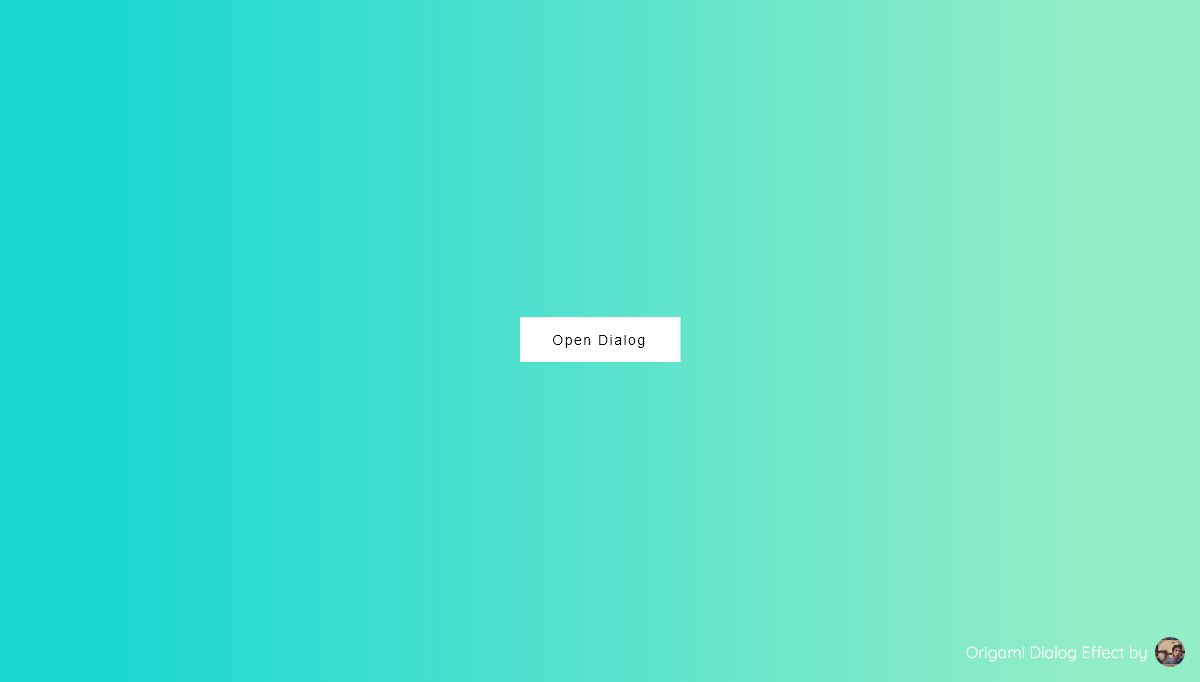 CSS Modal Windows - Origami Dialog Effect