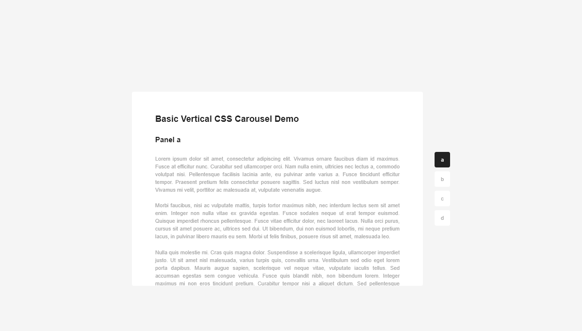 CSS Carousels - Basic Vertical CSS Carousel