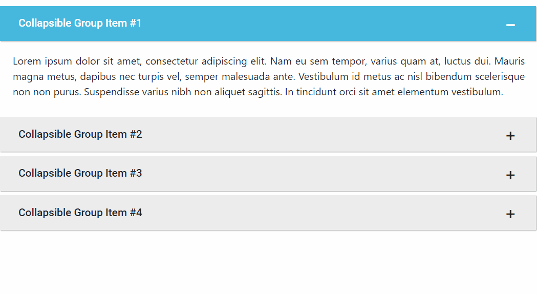 Bootstrap Accordions - Bootstrap Accordion with Highlighted Item