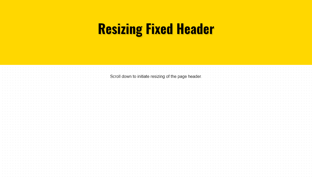 CSS Headers and Footers - Responsive Scroll Header