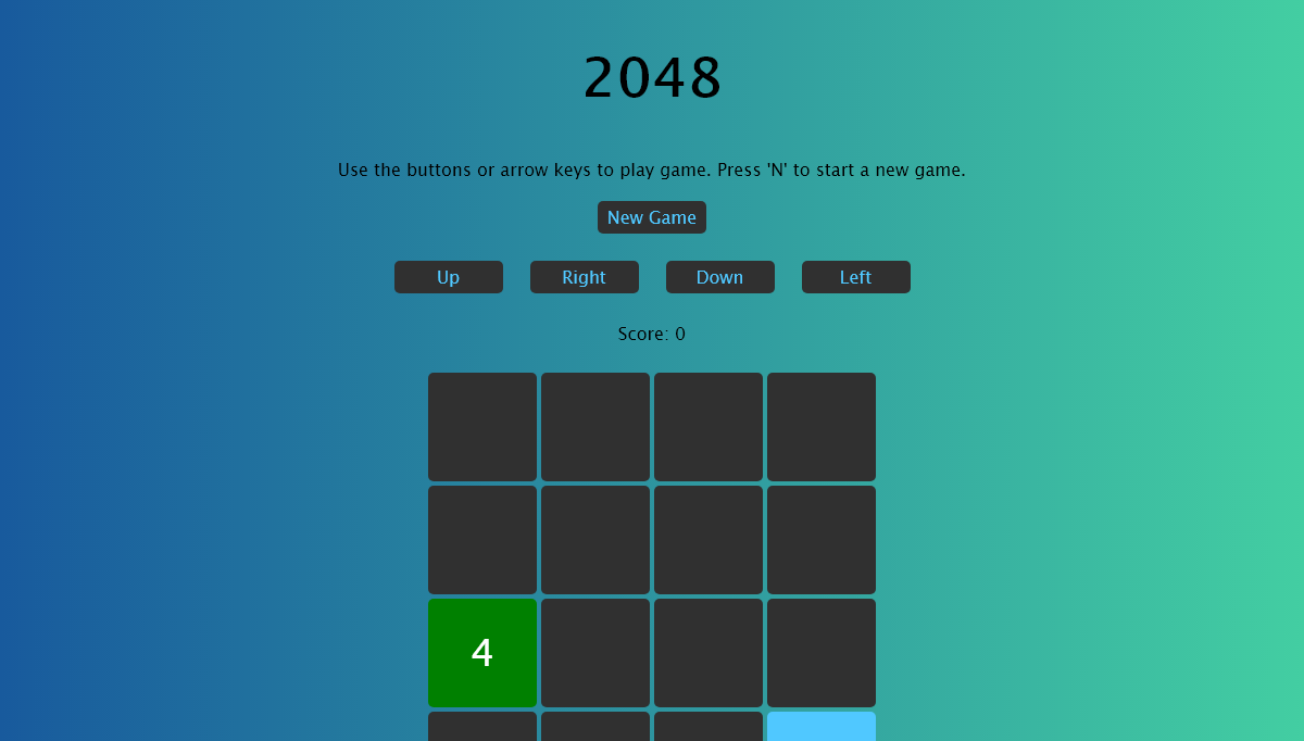 JavaScript 2048 Games - 2048 in React
