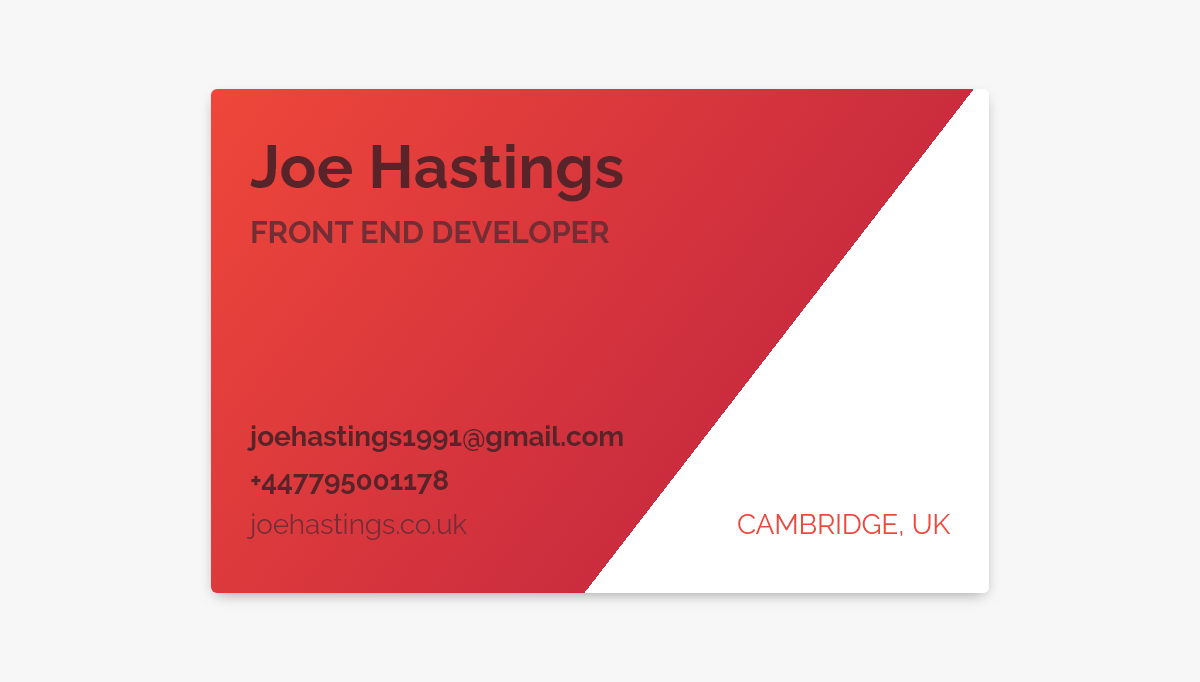 CSS Business Cards - Responsive business card