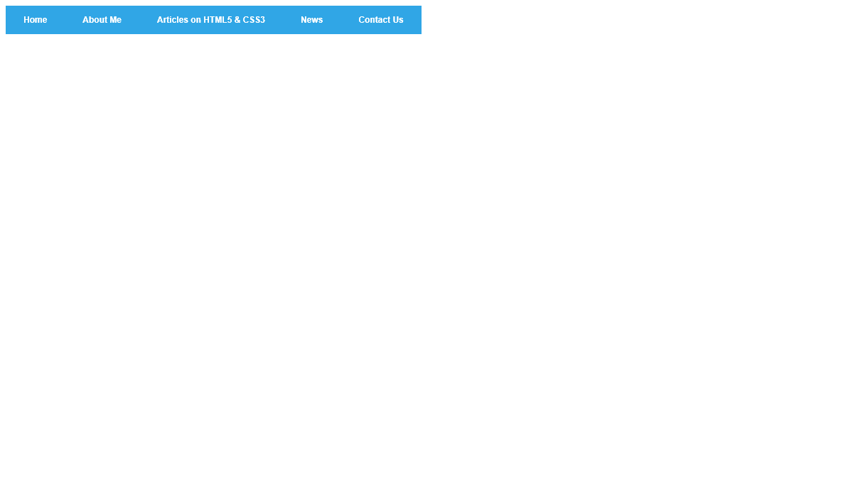 CSS Horizontal Menus - HTML5/CSS3 Horizontal Menu