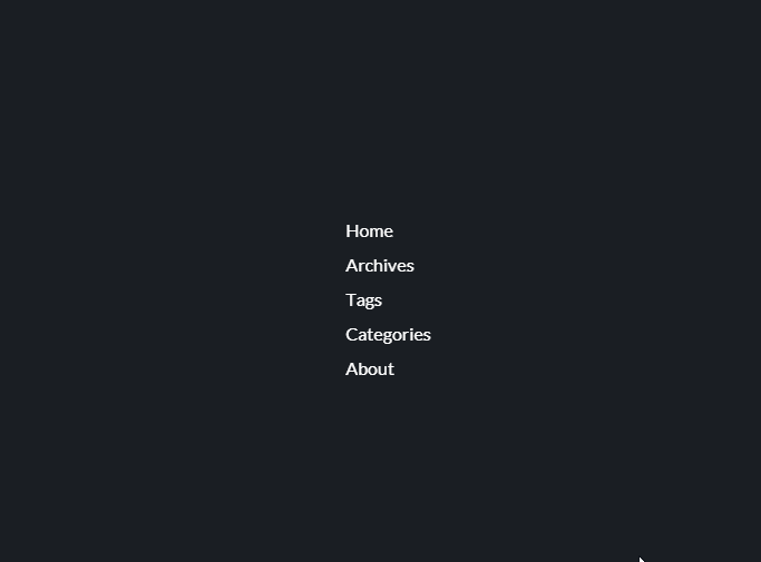 JavaScript Text Effects - Staggered Blink Text Menu