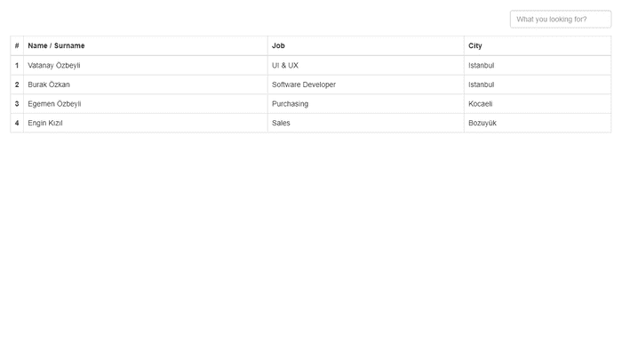 Bootstrap Tables - Bootstrap Table Search