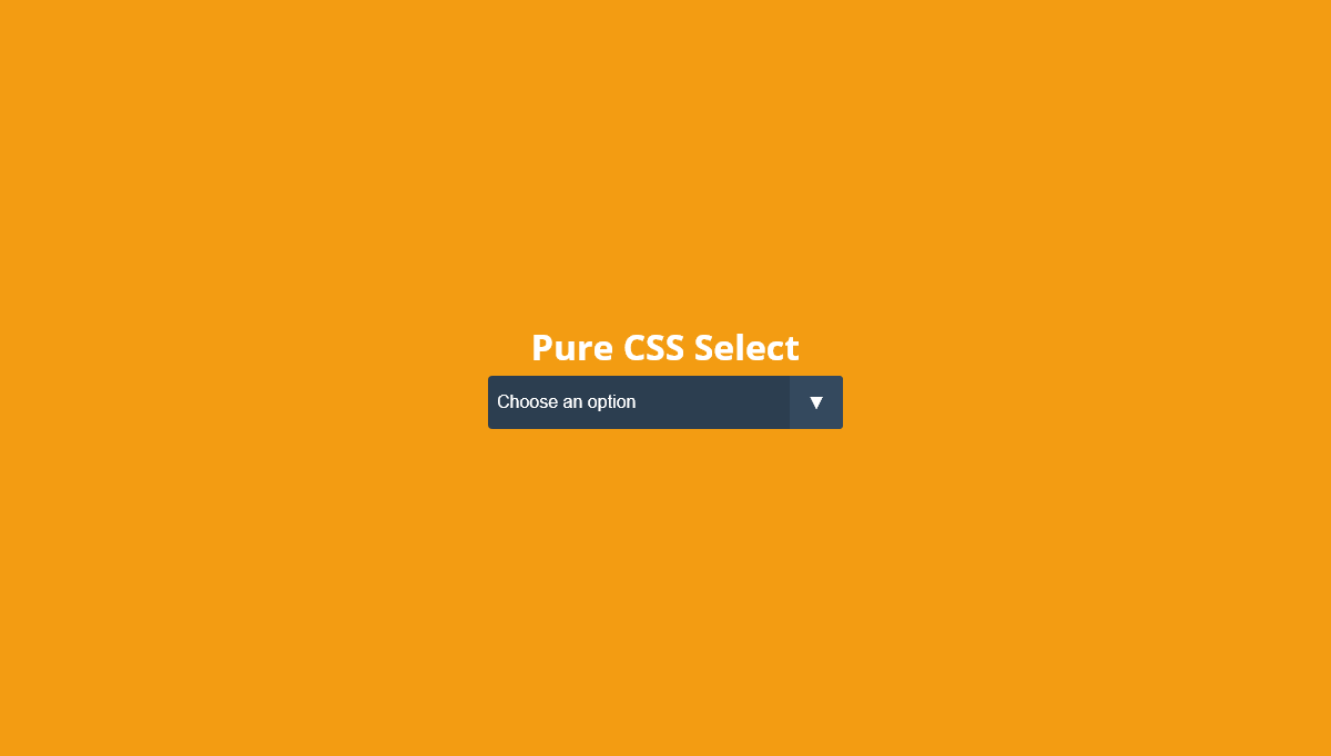CSS Select Boxes - Pure CSS Select