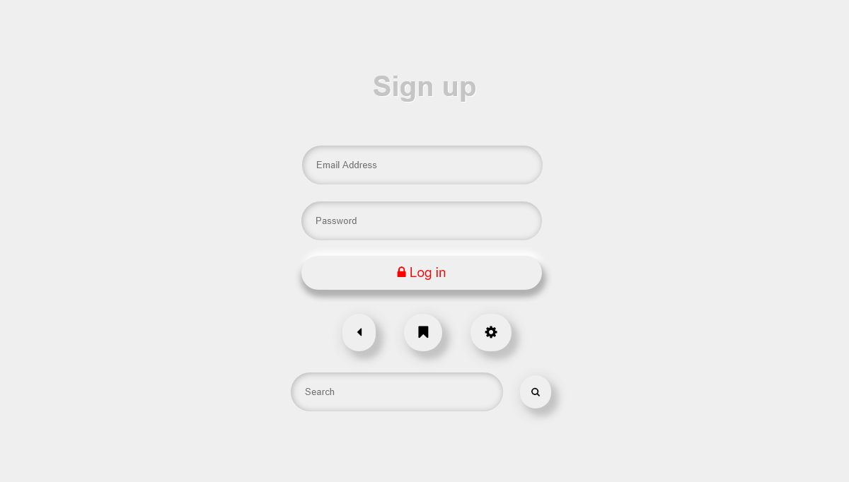 CSS Forms - Neomorphic CSS Form