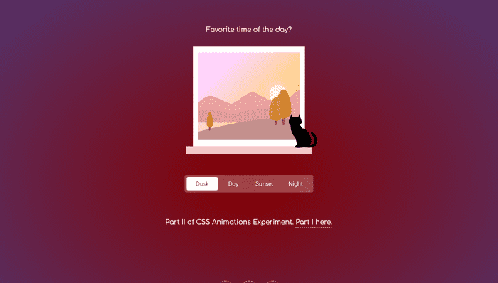 CSS Animation Examples - CSS Animation: Time of Day