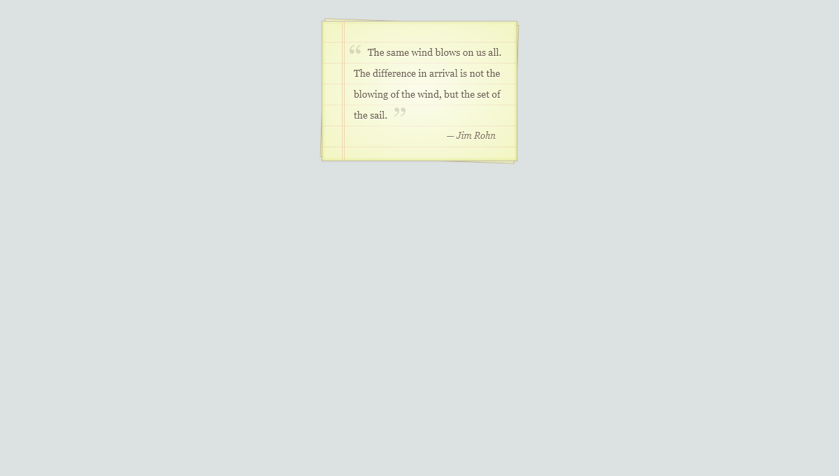 CSS Blockquotes - Notepaper Blockquote