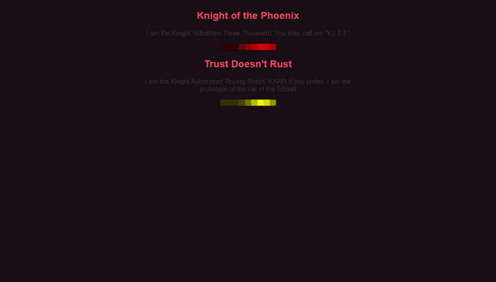 HTML <hr> with CSS - Knight Rider <hr>