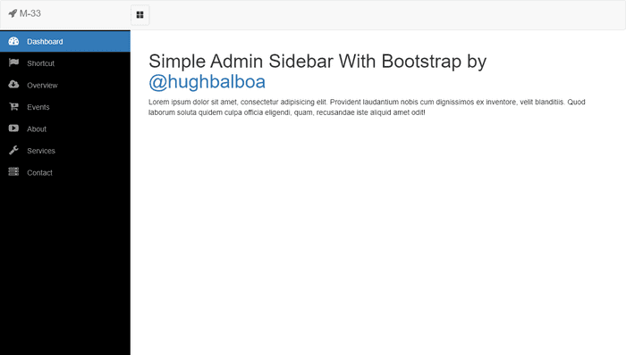 Bootstrap Sidebars - Bootstrap SideBar Menu 
