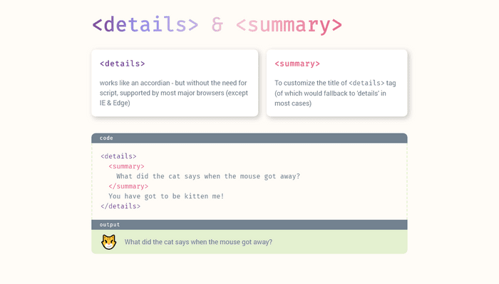 HTML <details> & <summary> with CSS - HTML5 Details & Summary