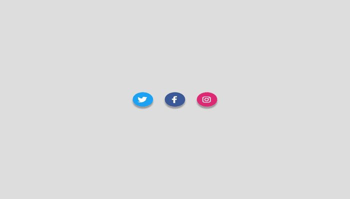 CSS Buttons - Social Media Buttons Hover Effect