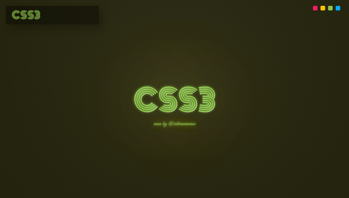 CSS Glow Text Effects - Neon with CSS3 animation
