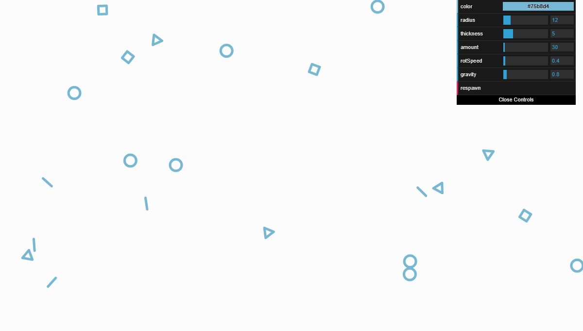 JavaScript Background Effects - Fancy Background shapes