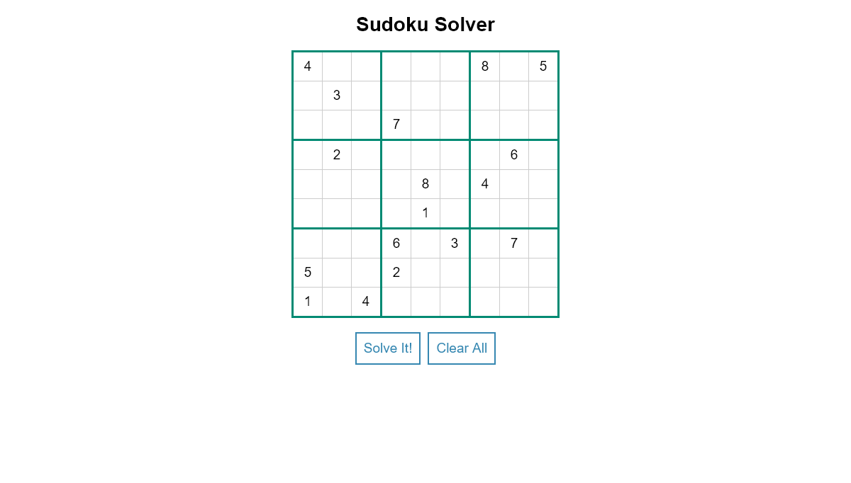 JavaScript Sudoku Games - Sudoku