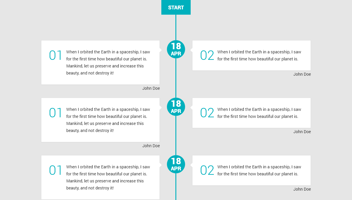 CSS Timelines - Responsive Vertical Timeline