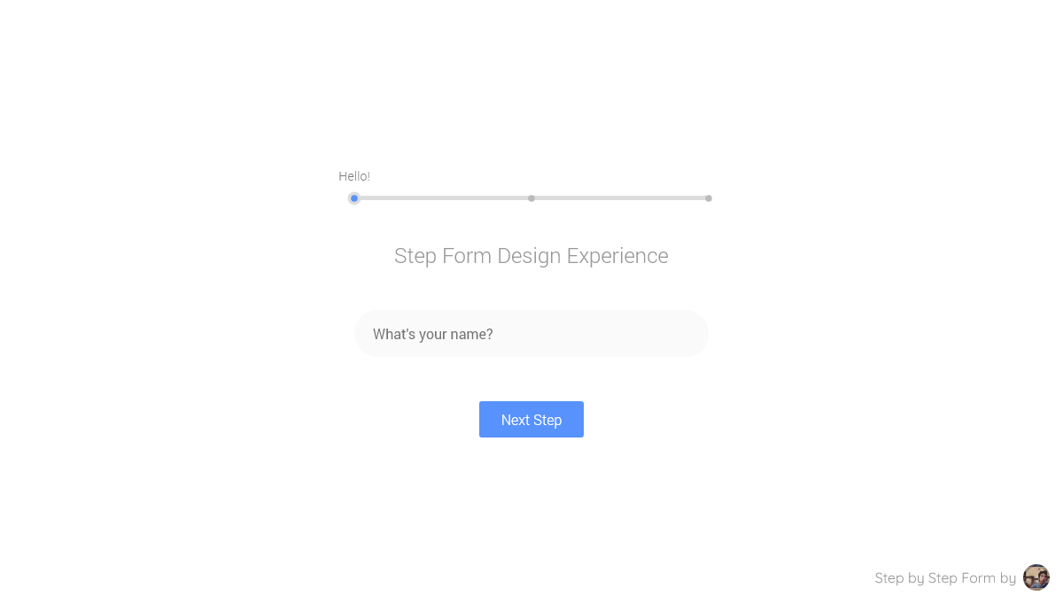 CSS Forms - Step By Step Form Interaction