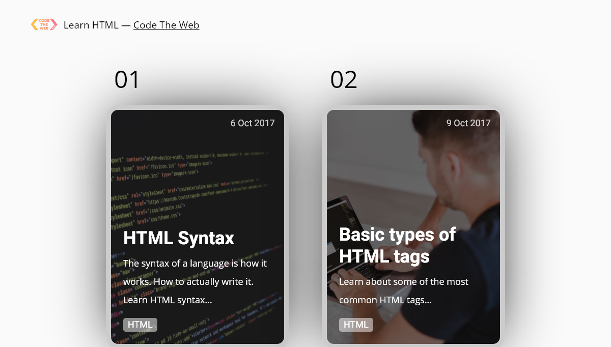 CSS Blog Cards - Blog Posts Card Layout - Code The Web