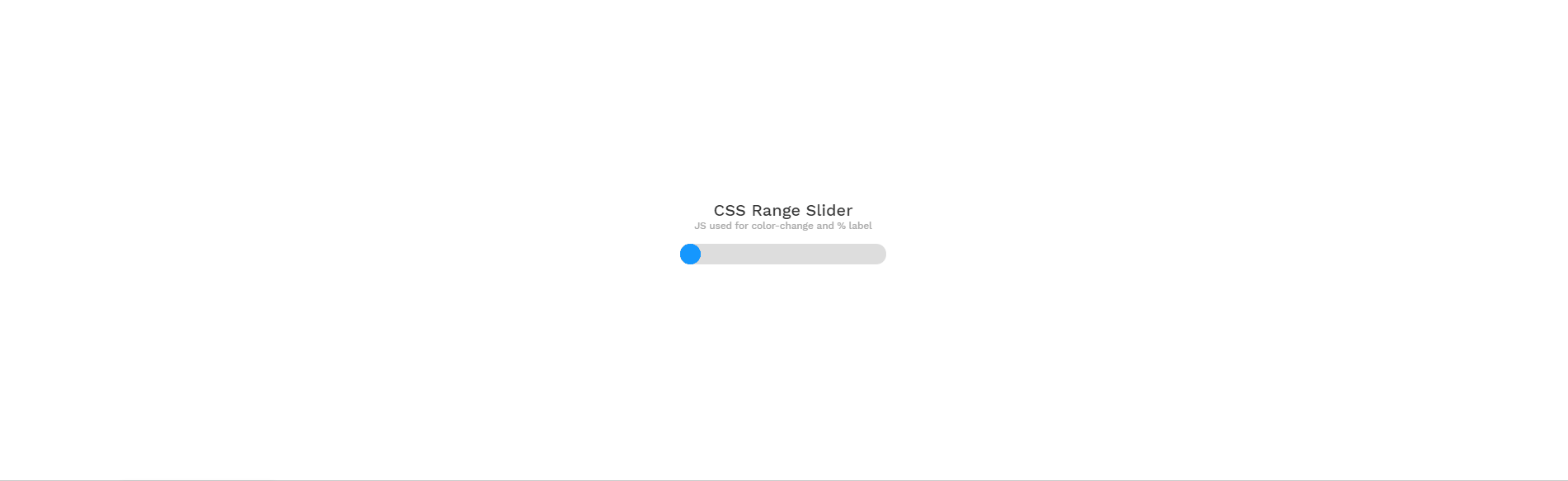 CSS Range Sliders - CSS Custom Range Slider