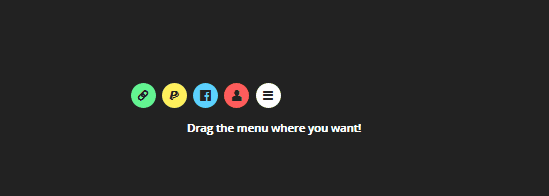 Anime JS Examples - Floatting Draggable Menu (Messenger like)