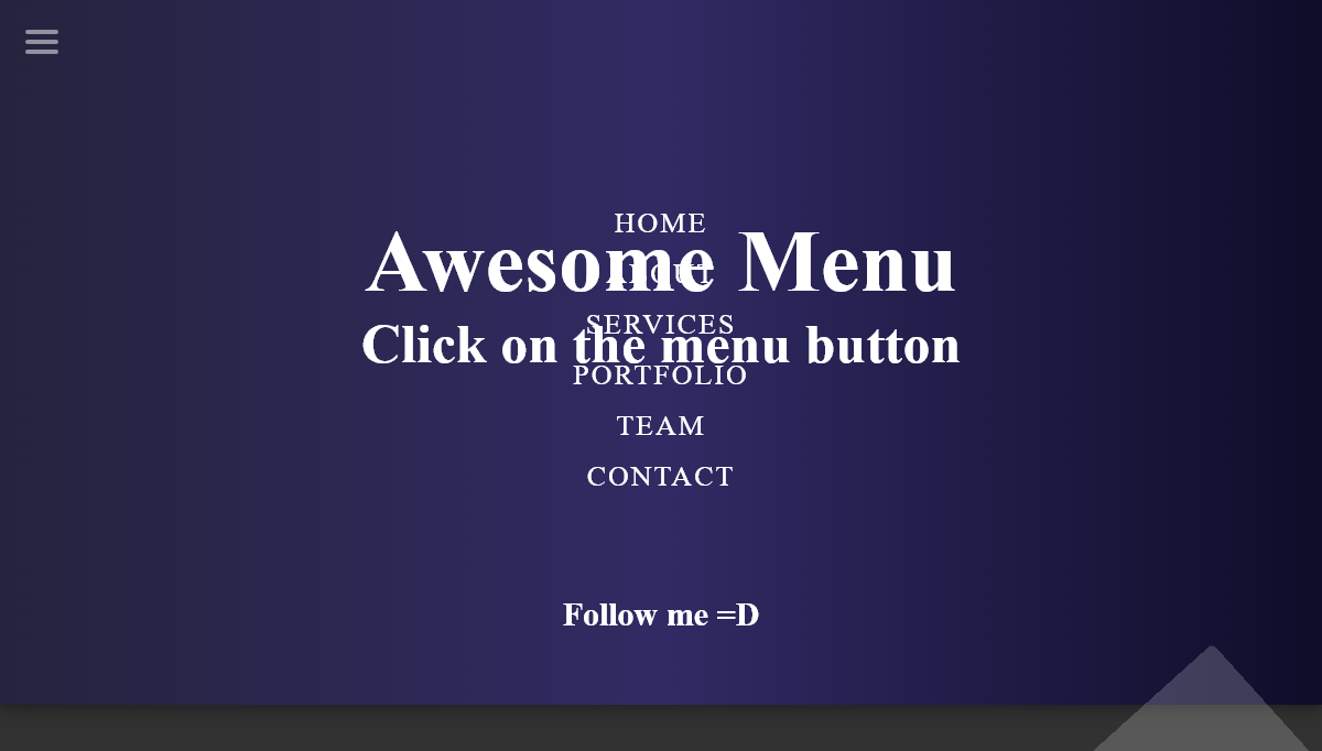 jQuery Fullscreen Menus - Awesome Menu With JQuery ✨