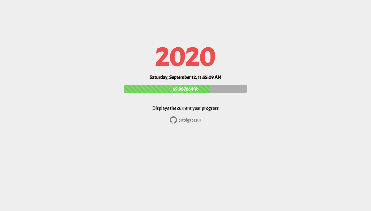 React Progress Bars - Year Progress