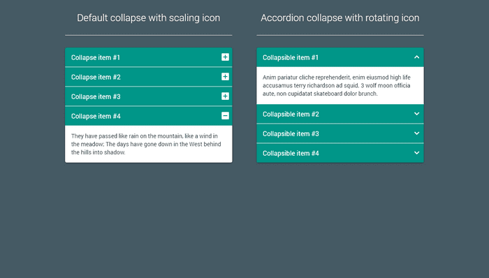 CSS Accordions - Material design Accordion - Bootstrap v3