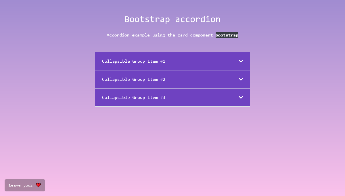 Bootstrap Accordions - Bootstrap accordion + fontawesome