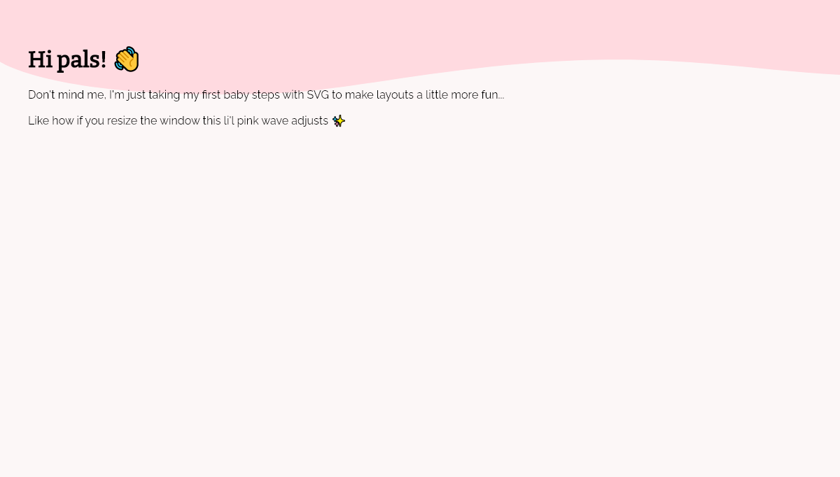 CSS Headers and Footers - SVG Wavy Header