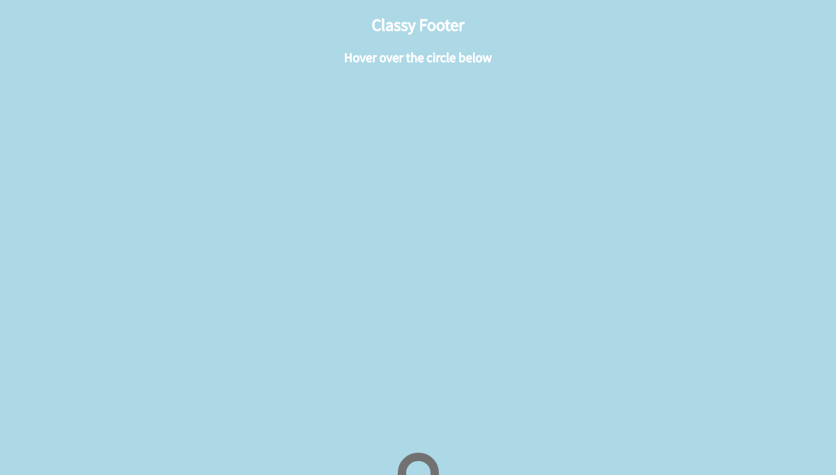 CSS Headers and Footers - Pure CSS Classy Footer