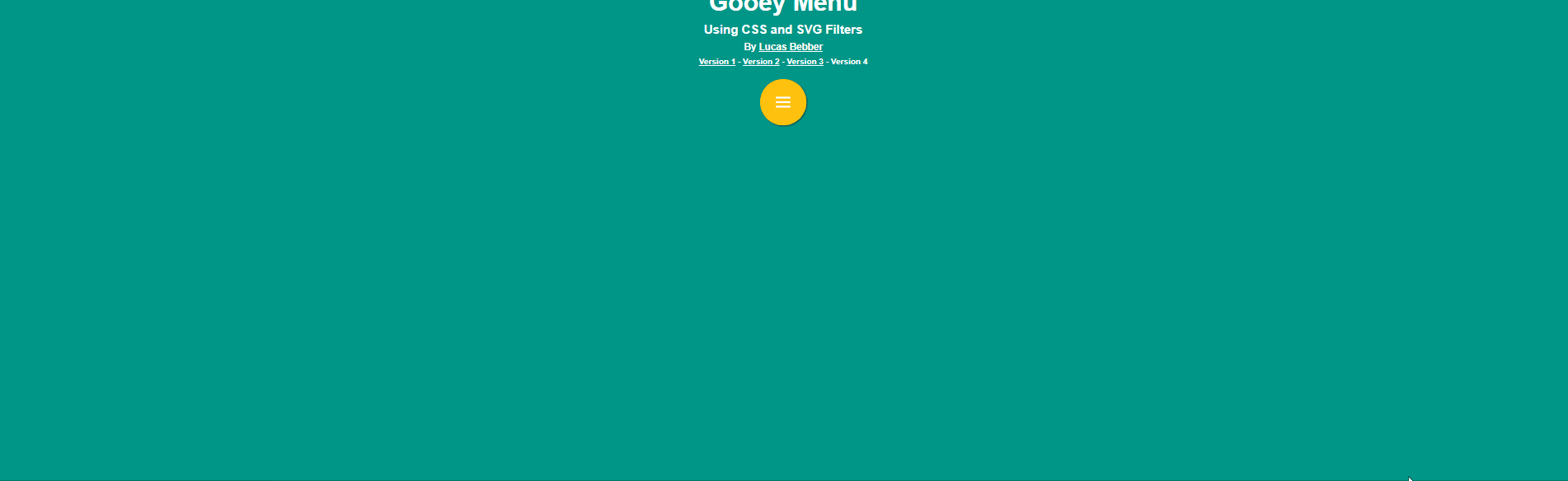 CSS Toggle Menus - CSS Gooey Menu Version 4